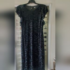 Tommy Hilfiger Black/Green Floral Midi Dress